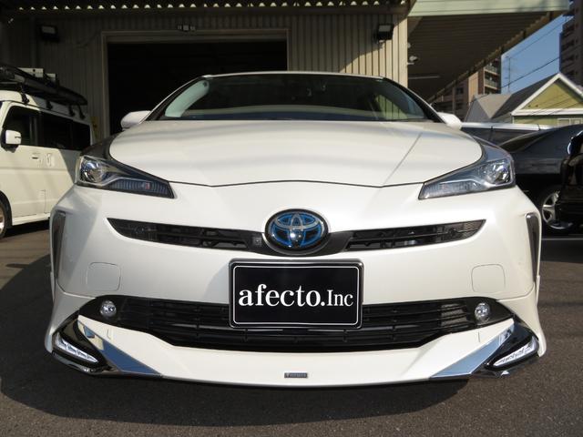 プリウス Sツーリングセレクション 純正9型SDナビ フルセグTV DVDビデオ CD録音 Bluetooth パノラミックビューモニター 合成皮革シート モデリスタアイコニックエアロ 外19インチアルミ セーフティセンス ドラレコ(2枚目)