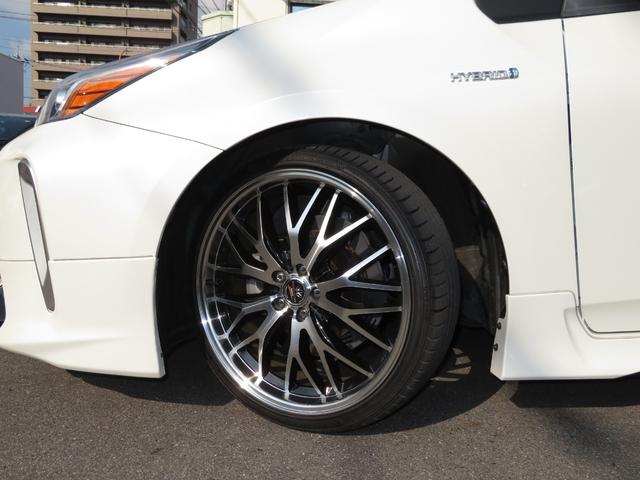 プリウス Sツーリングセレクション 純正9型SDナビ フルセグTV DVDビデオ CD録音 Bluetooth パノラミックビューモニター 合成皮革シート モデリスタアイコニックエアロ 外19インチアルミ セーフティセンス ドラレコ(14枚目)