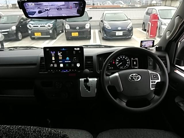 ハイエースバン DX GORDON MILLER V-01 4WD ディーゼル フロントフォグランプ ルーフラック サイドオーニング リアラダー スライドドア用網戸 リッタイラバーマット JHアルミ デジタルミラー(2枚目)