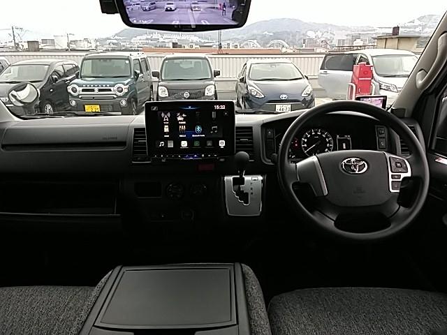 ハイエースバン DX GORDON MILLER V-01 4WD ディーゼル フロントフォグランプ ルーフラック サイドオーニング リアラダー スライドドア用網戸 リッタイラバーマット JHアルミ デジタルミラー(9枚目)