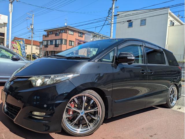 エスティマ アエラス　車高調／ブルートゥース対応ナビ／Ｂカメラ／ＥＴＣ／左側電動ドア／ドラレコ／ＷＯＲＫ１９インチＡＷ（8枚目）