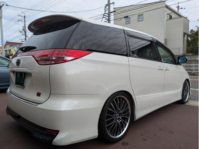 エスティマ 2.4アエラス Gエディション エアロ/車高調/9インチブルートゥース対応ナビ/Bカメラ/リアモニター/ETC/WORK20AW/左右電動ドア/レザー調シートカバー/モデリスタマフラー(3枚目)