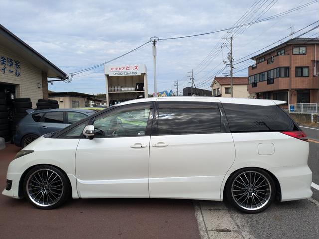 エスティマ 2.4アエラス Gエディション エアロ/車高調/9インチブルートゥース対応ナビ/Bカメラ/リアモニター/ETC/WORK20AW/左右電動ドア/レザー調シートカバー/モデリスタマフラー(15枚目)