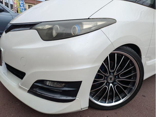 エスティマ 2.4アエラス Gエディション エアロ/車高調/9インチブルートゥース対応ナビ/Bカメラ/リアモニター/ETC/WORK20AW/左右電動ドア/レザー調シートカバー/モデリスタマフラー(17枚目)