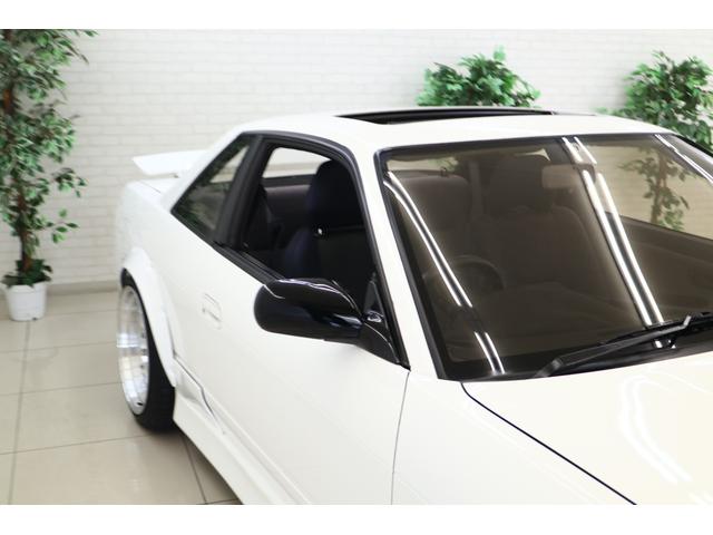 シルビア サンルーフ AT→MT要公認 ターボE/G載せ替え角目ライト 前置きインタークーラー サードエアクリ オーバーフェンダー 18インチアルミ 車高調 社外マフラー(24枚目)