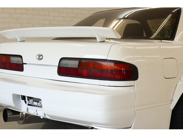 シルビア サンルーフ AT→MT要公認 ターボE/G載せ替え角目ライト 前置きインタークーラー サードエアクリ オーバーフェンダー 18インチアルミ 車高調 社外マフラー(38枚目)