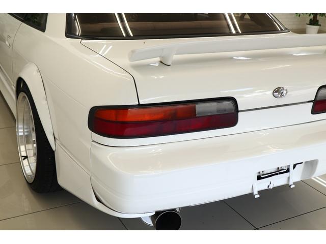 シルビア サンルーフ AT→MT要公認 ターボE/G載せ替え角目ライト 前置きインタークーラー サードエアクリ オーバーフェンダー 18インチアルミ 車高調 社外マフラー(39枚目)