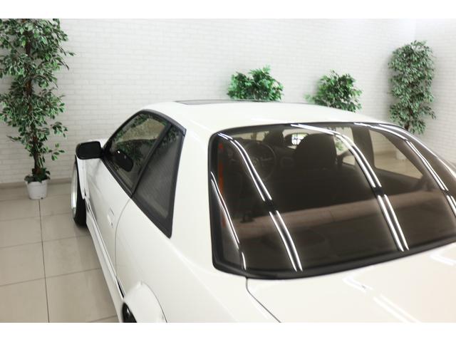 シルビア サンルーフ AT→MT要公認 ターボE/G載せ替え角目ライト 前置きインタークーラー サードエアクリ オーバーフェンダー 18インチアルミ 車高調 社外マフラー(41枚目)