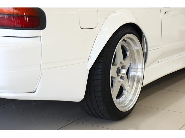 シルビア サンルーフ AT→MT要公認 ターボE/G載せ替え角目ライト 前置きインタークーラー サードエアクリ オーバーフェンダー 18インチアルミ 車高調 社外マフラー(47枚目)