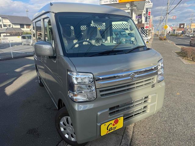 エブリイ ジョイン CVT 衝突被害軽減システム クリアランスソナー レーンアシスト 両側スライドドア スマートキー アイドリングストップ 電動格納ミラー シートヒーター LEDヘッドランプ 盗難防止システム(13枚目)