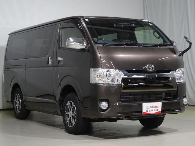 ハイエースバン ロングスーパーＧＬ　ディーゼル　４ＷＤ　フルセグ　メモリーナビ　ＤＶＤ再生　バックカメラ　衝突被害軽減システム　オートマチックハイビーム　ＥＴＣ　ドラレコ　スマートキー　両側電動スライド　ＬＥＤヘッドランプ　純正アルミ（2枚目）