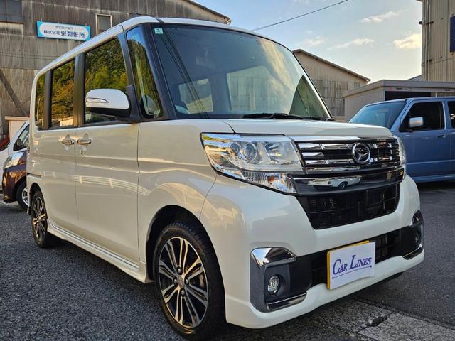 タント カスタムＲＳ　中古車１年保証付　ターボ付　両側電動スライドドア　ワイドナビ　フルセグＴＶ　ＢＬＵＥＴＯＯＴＨ　ＣＤ　バックカメラ　前後ドラレコ付　キーフリー２本　ＬＥＤライト　フォグ　Ｔチェーン　車検Ｒ９年３月（2枚目）