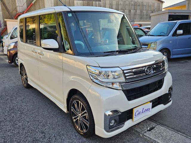 タント カスタムＲＳ　中古車１年保証付　ターボ付　両側電動スライドドア　ワイドナビ　フルセグＴＶ　ＢＬＵＥＴＯＯＴＨ　ＣＤ　バックカメラ　前後ドラレコ付　キーフリー２本　ＬＥＤライト　フォグ　Ｔチェーン　車検Ｒ９年３月（3枚目）