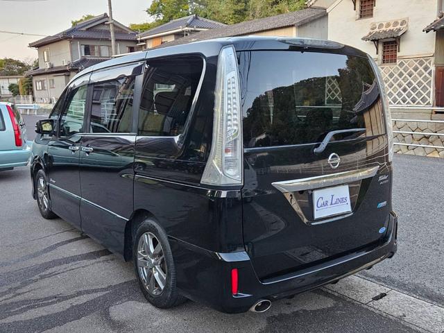 セレナ ライダー S-ハイブリッド 両側電動スライドドア付 タイヤ4本新品交換 社外ナビ フルセグTV CD DVD キーフリー2本 ETC タイミングチェーン 8人乗 純正アルミ HIDライト ルームクリーニング済(10枚目)