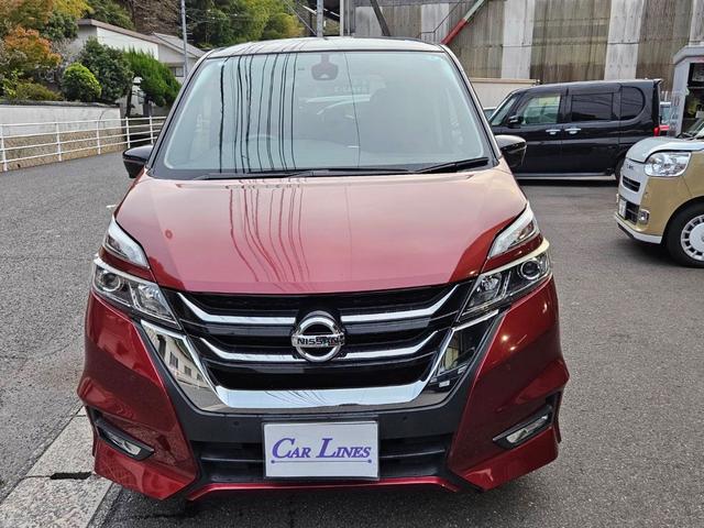 セレナ ハイウェイスター　２５ｔｈスペシャルセレクションＢ　中古車保証付　両側電動スライドドア　純正ナビ　フルセグ　全方位カメラ　バックカメラ　ドラレコ　ＥＴＣ　キーフリー　リアフリップダウンモニター　８人乗　ＬＥＤライト　ＢＬＵＥＴＯＯＴＨ　安全装置付（4枚目）