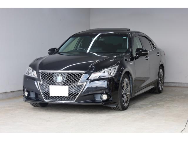 クラウンハイブリッド アスリートＧ　電動サンルーフ　本革シート　メモリー付きパワーシート　シートヒーター＆クーラー　スパッタリング純正ＯＰ１８インチＡＷ　純正８型ＨＤＤナビ　Ｂカメラ　禁煙車　後席サンシェード　２０２５年製ヨコハマタイヤ（23枚目）