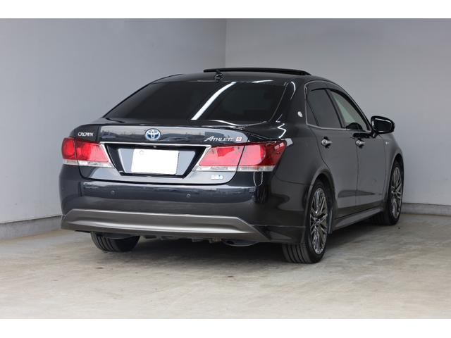 クラウンハイブリッド アスリートＧ　電動サンルーフ　本革シート　メモリー付きパワーシート　シートヒーター＆クーラー　スパッタリング純正ＯＰ１８インチＡＷ　純正８型ＨＤＤナビ　Ｂカメラ　禁煙車　後席サンシェード　２０２５年製ヨコハマタイヤ（26枚目）