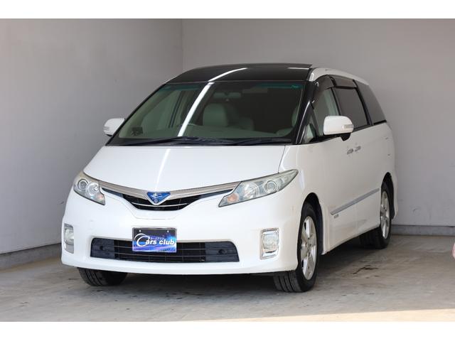 エスティマハイブリッド Ｇレザーパッケージ　４ＷＤ　大型サンルーフ　本革シート　両側電動スライドドア　電動床下格納機能　禁煙　純正８型ＨＤＤナビ　純正後席モニター　純正１７インチＡＷ　Ｗエアコン　ＡＣ１５００Ｗ　オットマン　クルーズコントロール（23枚目）