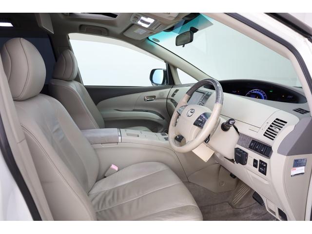 エスティマハイブリッド Ｇレザーパッケージ　４ＷＤ　大型サンルーフ　本革シート　両側電動スライドドア　電動床下格納機能　禁煙　純正８型ＨＤＤナビ　純正後席モニター　純正１７インチＡＷ　Ｗエアコン　ＡＣ１５００Ｗ　オットマン　クルーズコントロール（40枚目）