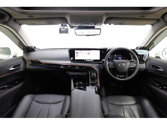 MIRAI Z エグゼクティブパッケージ 本革シート パノラマムーンルーフ JBLプレミアムサウンド 純正20インチAW 純正12.3型メモリーナビ 全方位カメラ TSS ICS BSM HUD デジタルインナーミラー AC1500W ETC(4枚目)