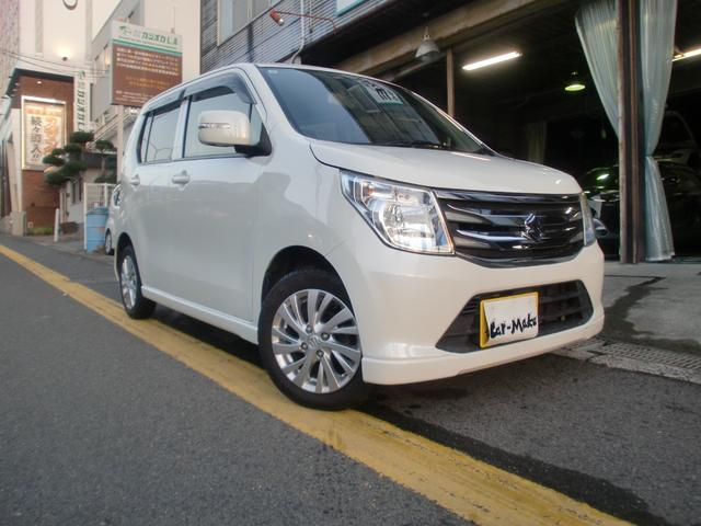 ワゴンR FZ 社外ワンセグメモリーナビ レーダーブレーキサポート オートライト 純正HIDヘッドライト 純正14インチアルミ(4枚目)