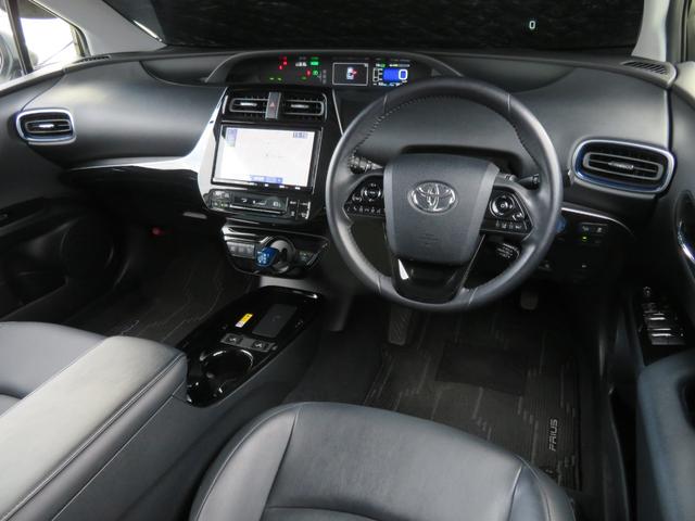 プリウス Aツーリングセレクション ハイブリッド 禁煙車 後期 黒革 9型ナビTV バックカメラ HUD ETC CD/DVD プリクラッシュ レーダークルーズ 17AW フルセグ BT音楽 アイドリングストップ パワーシート シートヒーター BSM(2枚目)