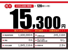 こちらの車輌をローンでのご購入をご検討中の方へ。月々の目安支払額になります。あくまでも、表示の条件によって算出された額になります。お客様のご購入の条件によって変動致しますので、詳しくはスタッフまで！！ 3