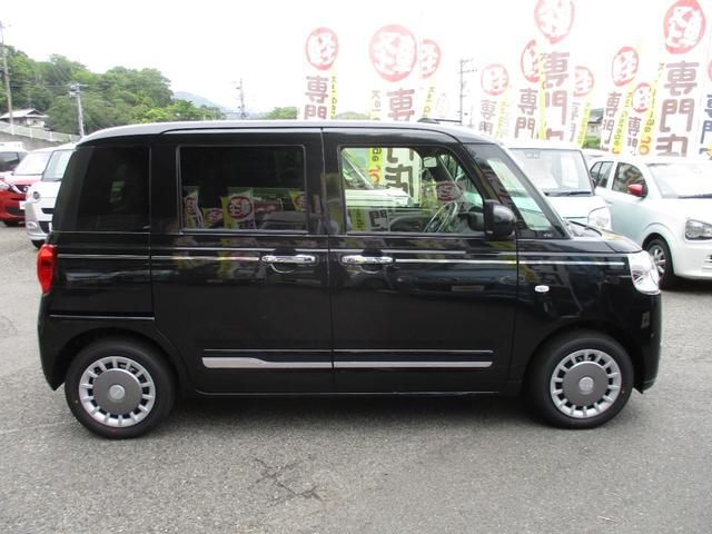 ムーヴキャンバス セオリーＧ　届出済未使用車　バックカメラ　ＵＳＢ　両側電動スライドドア　保温機能付きカップホルダー　前席シートヒーター　スマートキー　ステアリングスイッチ　コーナーセンサー　ＬＥＤヘッドライト　内外装クリーニング（4枚目）