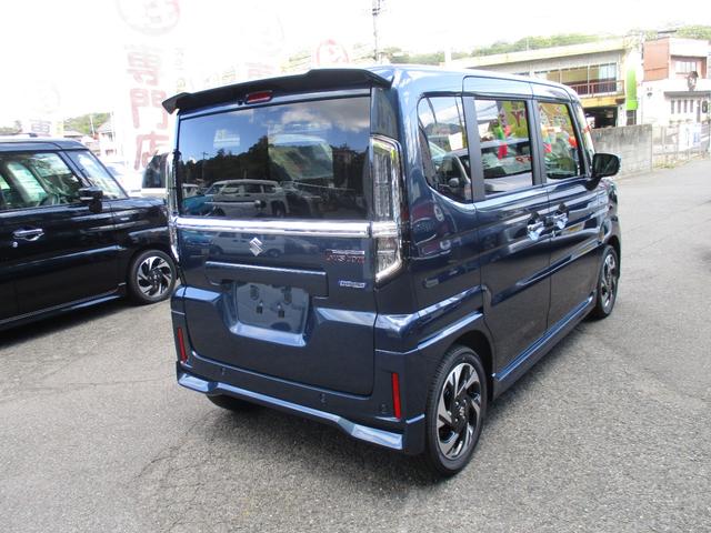 スペーシアカスタム ハイブリッドXS 届出済未使用車 衝突被害軽減システム 両側電動スライドドア レーダークルーズ ハーフレザーシート 電動パーキング スマートキー LEDヘッド オートハイビーム オートライト 内外装クリーニング(8枚目)