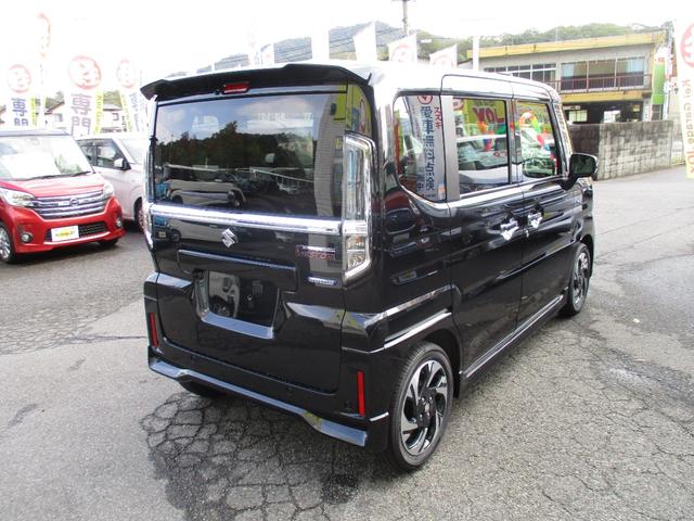 スペーシアカスタム ハイブリッドXS 届出済未使用車 衝突被害軽減システム 両側電動スライドドア レーダークルーズ ハーフレザーシート 電動パーキング スマートキー LEDヘッド オートハイビーム オートライト 内外装クリーニング(8枚目)