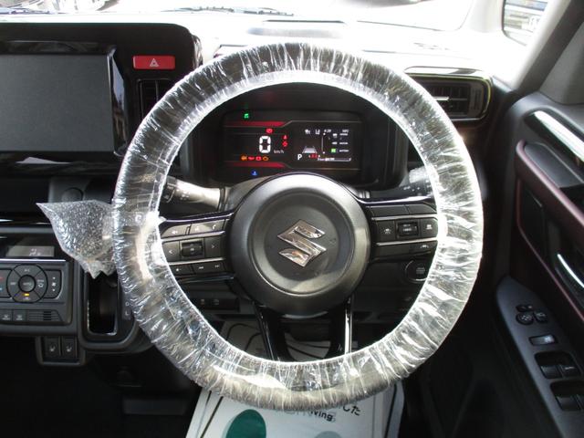 スペーシアカスタム ハイブリッドXS 届出済未使用車 衝突被害軽減システム 両側電動スライドドア レーダークルーズ ハーフレザーシート 電動パーキング スマートキー LEDヘッド オートハイビーム オートライト 内外装クリーニング(16枚目)