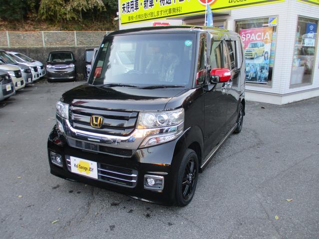 N-BOXカスタム G SSブラックスタイルパッケージ 社外フルセグナビ バックカメラ ETC 両側パワースライドドア プッシュスタート スマートキー ベンチシート HIDヘッドライト オートライト ベンチシート シートヒーター 内外装クリーニング(7枚目)