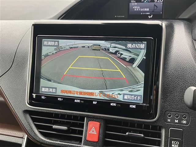 エスクァイア Gi フルセグ メモリーナビ DVD再生 後席モニター バックカメラ 衝突被害軽減システム ETC ドラレコ 両側電動スライド LEDヘッドランプ 乗車定員7人 3列シート ワンオーナー フルエアロ(12枚目)