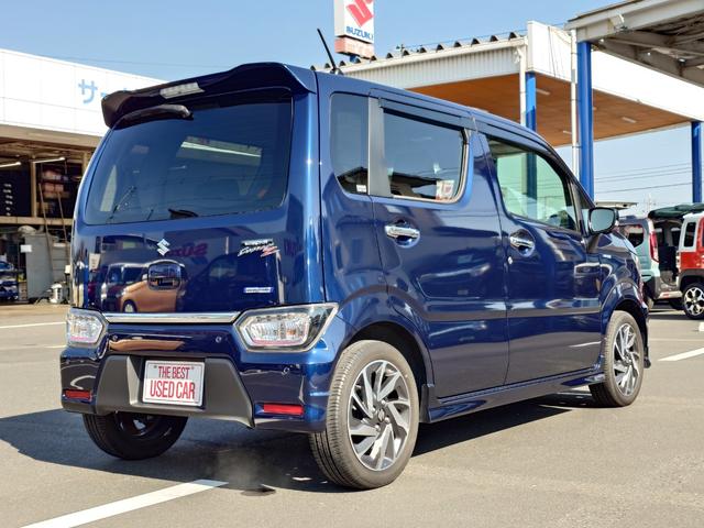 ワゴンＲカスタムＺ ハイブリッドＺＴ　ハイブリッドＺＴ（４名）　デュアルカメラブレーキサポート　マイルドハイブリッド　純正８インチナビゲーション　全方位モニター　ＥＴＣ　禁煙車　ターボ　ＬＥＤヘッドライト　純正１５インチアルミホイール（12枚目）