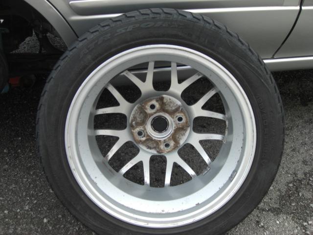 サニー EXサルーン RSRダウンサス カヤバショック 外マフラー ETC ナビ TV リア3面フィルム 純正あり BBSホイル(20枚目)