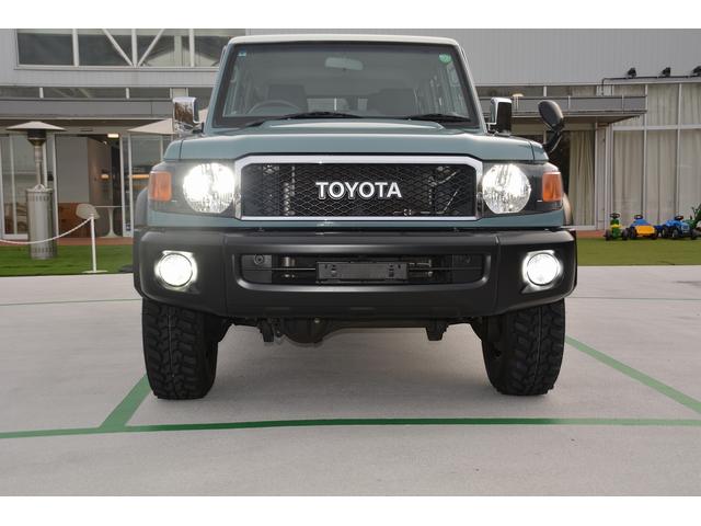 ランドクルーザー７０ バン　自社全塗装（新色）　ブラックインナーヘッドライト　新品ＭＴタイヤ＆新品アルミホイール　３０周年新品エンブレム　ＬＥＤヘッドランプ、ＬＥＤフォグランプ　ナビ　ＥＴＣ（12枚目）