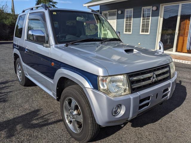 パジェロミニ エクシード　最終モデル　４ＷＤ　ターボ　ストラーダフルセグＨＤＤナビ　ブルートゥース　ＤＶＤ再生可　ユピテルドライブレコーダー　ＥＴＣ　新品黒革調シートカバー　アルミ　キーレス　車検整備付（3枚目）