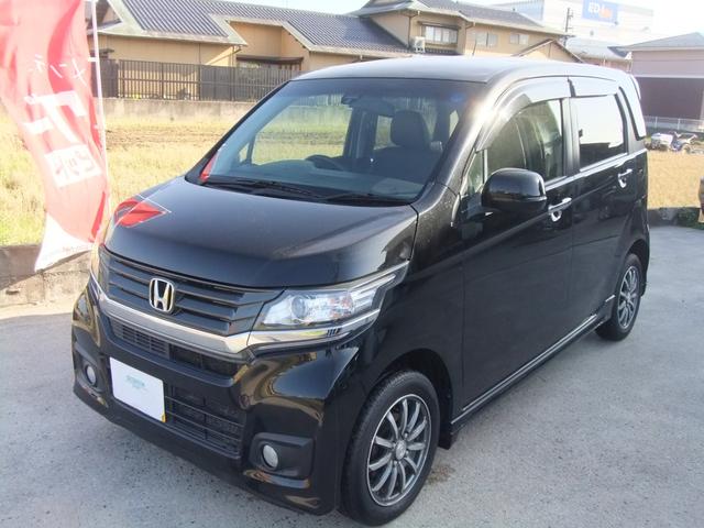 N-WGNカスタム G・ターボパッケージ 4WD 四駆 ターボ スマートキ― エンジンスターター 純正ブルートゥースナビ ハーフレザーシート 下回りノックスドール施工 ベンチシート HID 4灯式ヘッドライト 純正フォグ 純正14インチアルミ(2枚目)