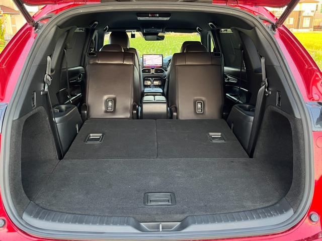 CX-8 XD Lパッケージ 本革シート 2025年製11インチXF11NXアルパインナビ アルパインリアフリップダウンモニター USB入力 3列シート ドラレコ 左右電動シート ETC 電動バックドア アラウンドモニター ソナー(48枚目)