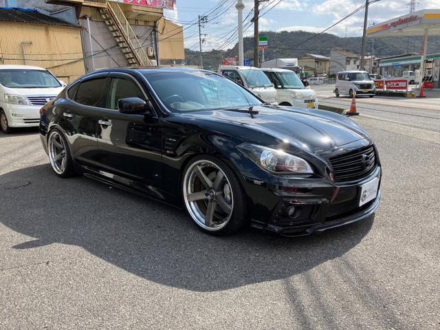 フーガ ３７０ＧＴ　タイプＳ　ＷＯＲＫ２１インチアルミ・オーリンズ車高調・ＪＯＢデザインエアロ・ワンオフマフラー・黒革パワーシート・フルセグＨＤＤナビ・バックカメラ・ＥＴＣ（7枚目）