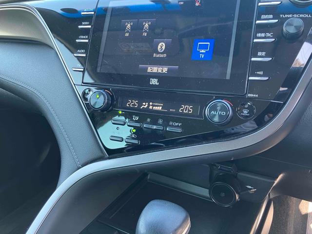 カムリ WSレザーパッケージ グー故障診断実施済(エラーなし) TRDフルエアロ TRDグリル 純正ナビ JBLサウンド ブラインドスポットモニター パワーシート ドライブレコーダー レザーシート バックカメラ 専用トランクマット(24枚目)