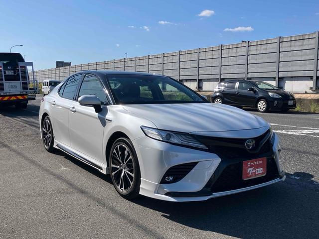 カムリ WSレザーパッケージ グー故障診断実施済(エラーなし) TRDフルエアロ TRDグリル 純正ナビ JBLサウンド ブラインドスポットモニター パワーシート ドライブレコーダー レザーシート バックカメラ 専用トランクマット(65枚目)