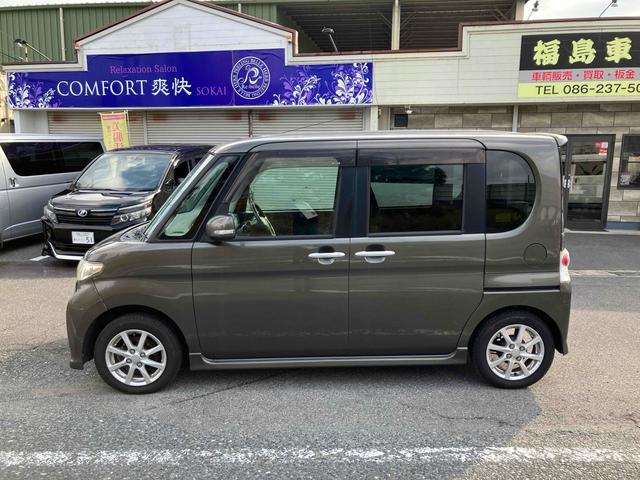 タント カスタムＸ　ＥＴＣ　電動スライドドア　ナビ　ＴＶ　ＨＩＤ　スマートキー　電動格納ミラー　ベンチシート　ＣＶＴ　盗難防止システム　ＡＢＳ　ＣＤ　ＤＶＤ再生　ミュージックプレイヤー接続可　アルミホイール（4枚目）