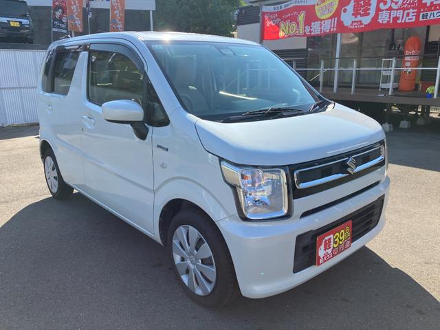 ワゴンＲ ハイブリッドＦＸ　衝突被害軽減ブレーキ　レーンキープアシスト　ＥＴＣ　プッシュスタート　運転席シートヒーター　オートエアコン　キーレス　アイドリングストップ　ベンチシート　フルフラットシート　電動格納ミラー　エアバック（2枚目）