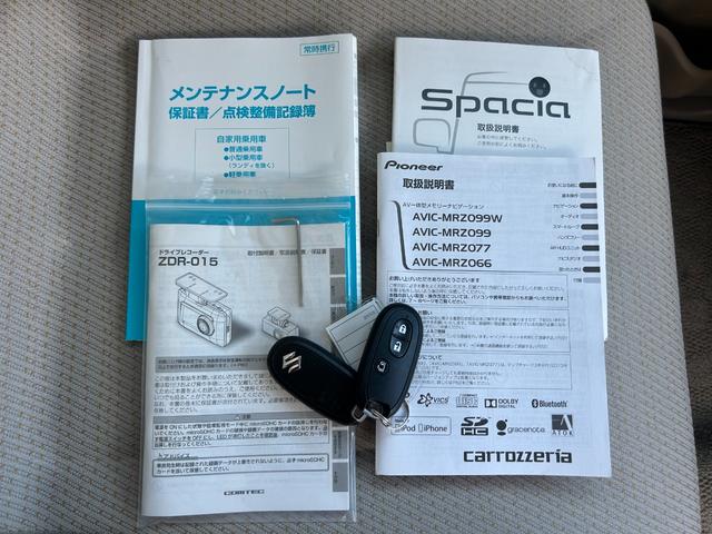 スペーシア X スマートキー プッシュスタート ベンチシート シートヒーター右 片側パワースライドドア 社外フルセグナビ ETC CD DVD USB 録音(58枚目)
