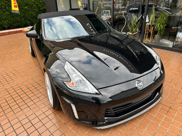 フェアレディZ ロードスターバージョンST エアフォースエアサス ヴァラマンディ19インチ T-demandeフルアーム T-demande前後ビッグブレーキ フロントカーボンリップ チタンエキゾースト NR-Gステアリング pivotスロコン(16枚目)