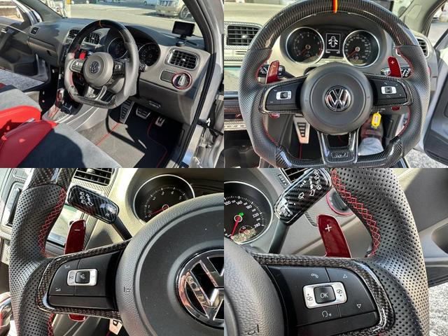 ポロGTI ベースグレード アイバッハ車高調 レカロシート REMUSマフラー ADVAN17インチAW ミシュランタイヤ デジタルインナーミラー カーボンステアリング カーボンエアロ 純正ナビ フルセグ バックカメラ ドラレコ(39枚目)