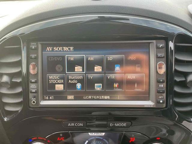 ジューク 16GT バックカメラ TV オートライト アルミホイール スマートキー 電動格納ミラー CVT 衝突安全ボディ CD DVD再生 ミュージックプレイヤー接続可 Bluetooth ABS ESC エアコン(4枚目)