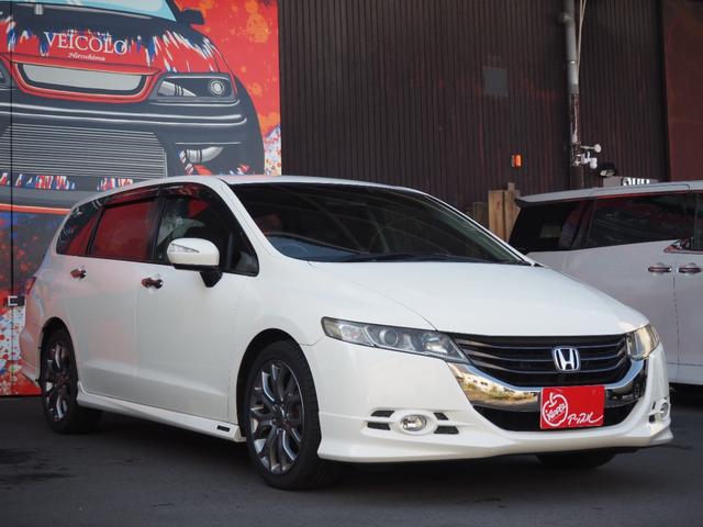 オデッセイ アブソルート 純正ナビ バックカメラ ハーフレザーシート HIDヘッドライト 純正18インチアルミホイール ETC キーレスキー オートエアコン 純正エアロ ステアリングスイッチ パドルシフト クルーズコントロール(2枚目)