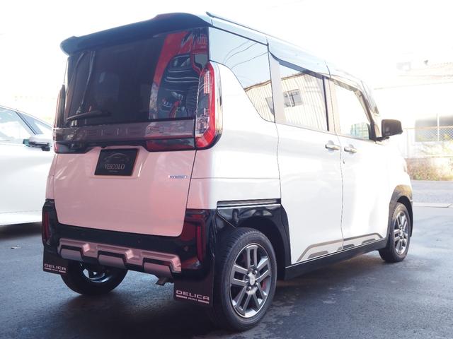 デリカミニ Ｔ　プレミアム　純正ナビ　３６０°カメラ　フルセグ　両側電動スライドドア　ハーフレザーシート　レーダークルーズ　パドルシフト　シートヒーター　ＬＥＤヘッドライト　ＥＴＣ　プッシュスタート　ワンオーナー（4枚目）